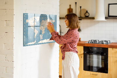 Magnetická popisovateľná tabuľa Ročníková mapa sveta