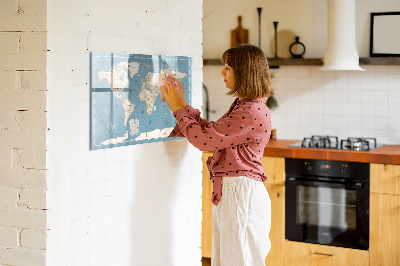 Magnetická popisovateľná tabuľa Ročníková mapa sveta