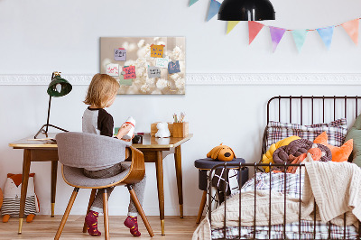 Magnetická popisovateľná tabuľa Malé biele kvety