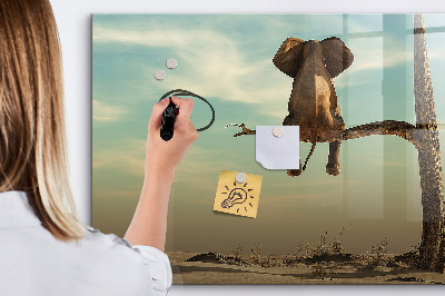 Magnetická tabuľa na kreslenie Slon na strome