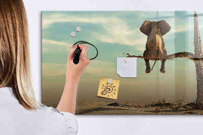 Magnetická tabuľa na kreslenie Slon na strome