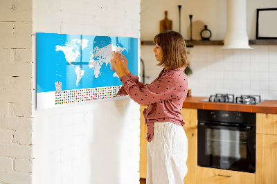 Magnetická tabuľa na kreslenie Obrysová mapa krajín