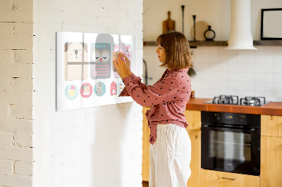 Magnetická popisovateľná tabuľa Šťastné zvieratá