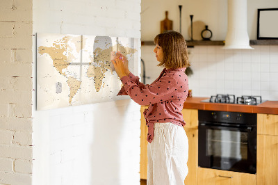 Magnetická tabuľa na kreslenie Politická mapa sveta