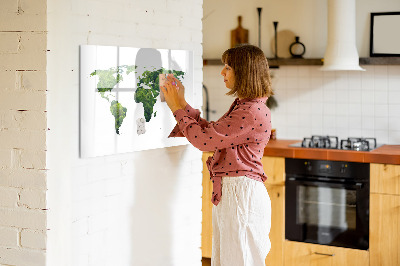 Magnetická kresliaca tabuľa Ekologická mapa sveta