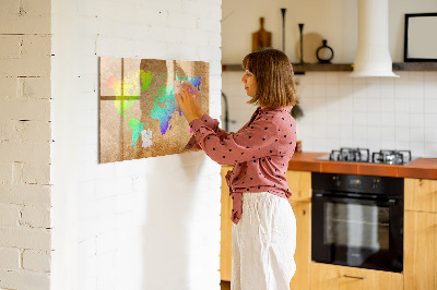 Magnetická tabuľa na kreslenie Mapa sveta