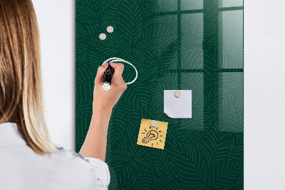 Kresliaca magnetická tabuľa Línie so vzorom listov