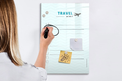 Magnetická kresliaca tabuľa Cestovný plánovač