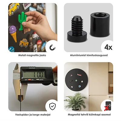 Okrúhla magnetická tabuľa na stenu ⌀90 cm