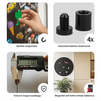Okrúhla magnetická tabuľa na stenu ⌀90 cm