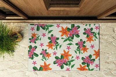 Vonkajšia rohožka pred dvere Kvetinový motív