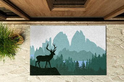 Vonkajšia rohožka pred dvere Lesná scenéria s jeleňmi