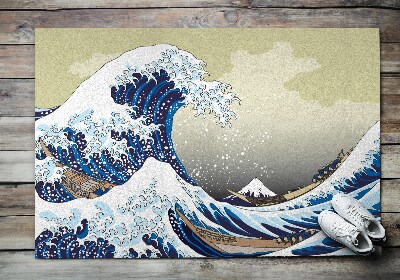 Vonkajšia rohožka pred dvere Kanagawské cunami