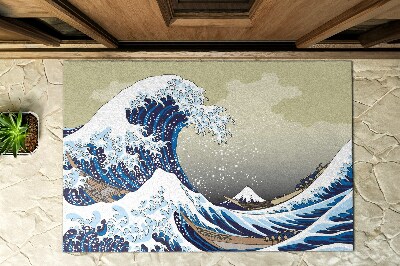 Vonkajšia rohožka pred dvere Kanagawské cunami