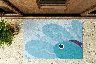 Vonkajšia rohožka pred dvere Modrá rybka