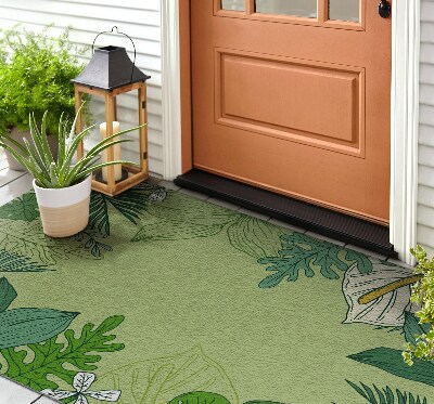 Vonkajšia rohožka pred dvere Zelené rostliny
