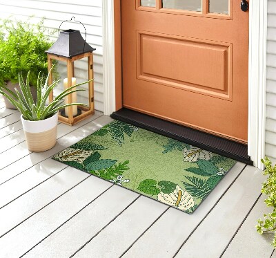 Vonkajšia rohožka pred dvere Zelené rostliny