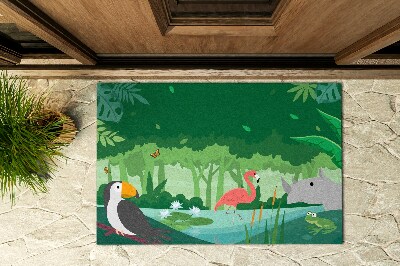 Vonkajšia rohožka pred dvere Tropická zvířata