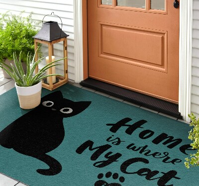 Vonkajšia rohožka pred dvere Mačka v dome