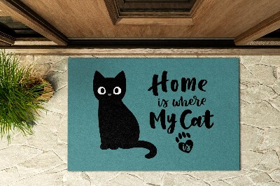 Vonkajšia rohožka pred dvere Mačka v dome
