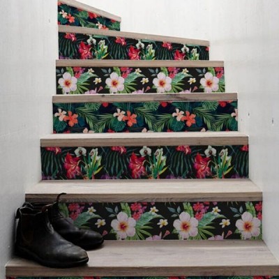Samolepky na schody – kvety 