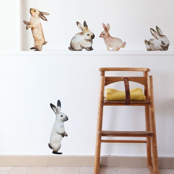 Samolepky na stenu – králiky 
