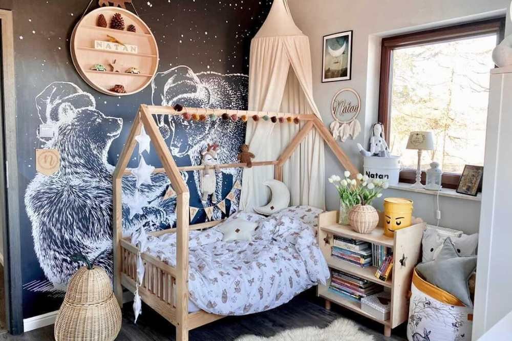 tapeta na jednu stenu do chlapčenskej izby